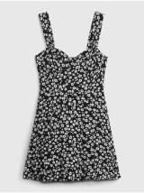 Bílo-černé dámské květované šaty GAP