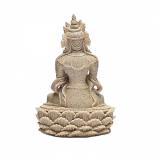Buddha soška s dorje a zvonky barva béžová - výška cca 17 cm