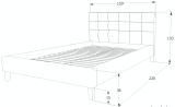 Čalouněná postel TEXAS 140 x 200 cm šedá