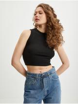 Černý dámský crop top Guess Edie