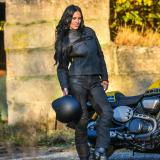 Dámská kožená moto bunda Spark Virginia  černá  XXS