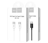 Datový kabel HOCO X23 Skilled, USB-C/USB-C (PD), 3A, 1m, černá