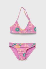 Dvoudílné dětské plavky Roxy růžová barva