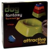 Miska DOG FANTASY nerezová čtvercová modrá XL 1.4l