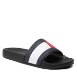 Nazouváky Tommy Hilfiger - Rubber Th Flag Pool Slide FM0FM04263 Black BDS