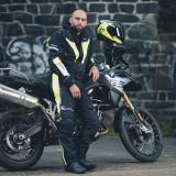 Pánská moto bunda W-TEC Brandon  černá-fluo žlutá  L