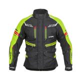 Pánská moto bunda W-TEC Ventura  černá-fluo žlutá  5XL