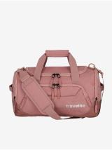 Růžová cestovní taška Travelite Kick Off Duffle S Rose