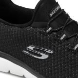 Sneakersy SKECHERS - Bright Bezel 149204/BKSL Black/Silver