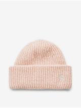 Světle růžová dámská žebrovaná čepice s příměsí vlny z alpaky Tommy Hilfiger Effortless Beanie