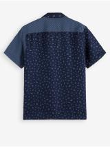 Tmavě modrá pánská vzorovaná košile s krátkým rukávem Scotch & Soda