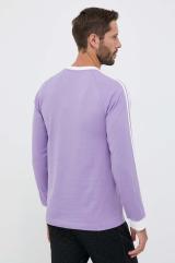 Tričko s dlouhým rukávem adidas Originals fialová barva, s aplikací