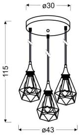 Závěsná lampa GRAF 1 - kruhová základna,Závěsná lampa GRAF 1 - kruhová základna