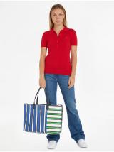 Zeleno-modrý dámský pruhovaný shopper Tommy Hilfiger