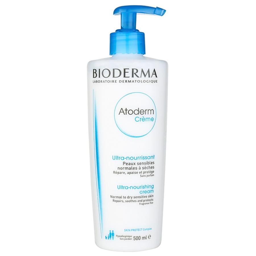 Bioderma Atoderm Cream vyživující tělový krém pro normální až suchou citlivou pokožku bez parfemace Bottle with Pump 500 ml