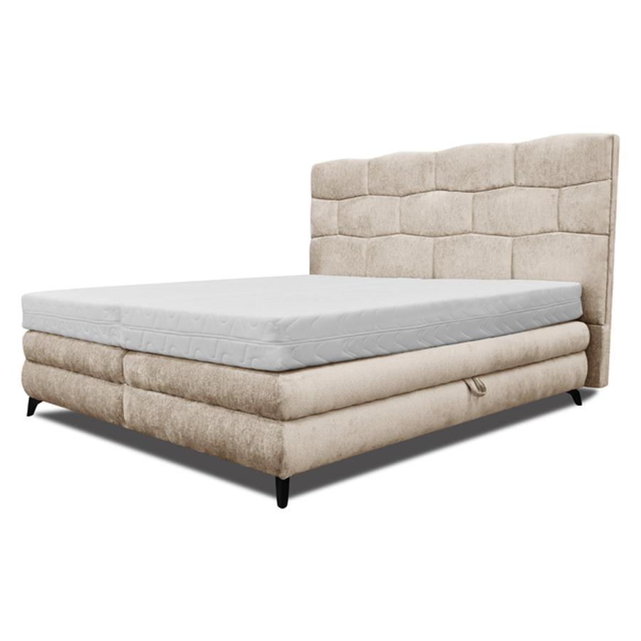 Čalouněná postel PLAVA béžová, 180x200 cm