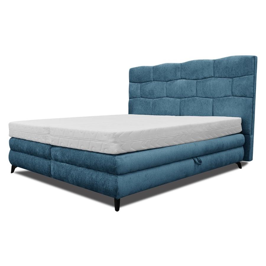 Čalouněná postel PLAVA modrá, 120x200 cm
