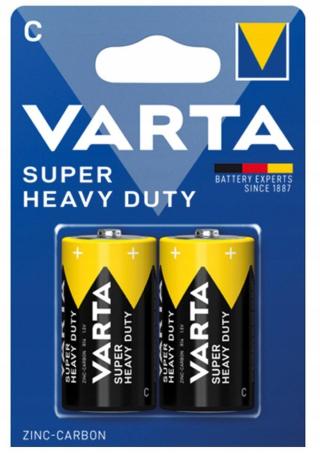 2 x baterie Varta Superlife R14 C 1,5V hodiny 1,5V