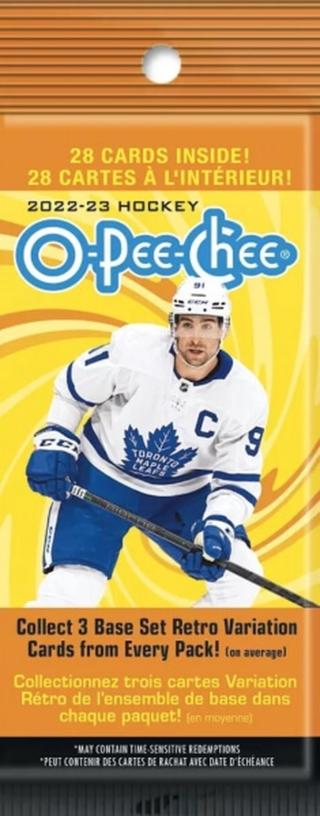 2022-2023 NHL Upper Deck O-Pee-Chee Fat Pack balíček - hokejové karty