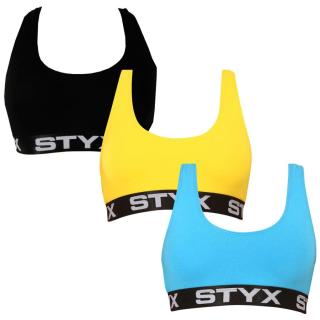 3PACK dámská podprsenka Styx sport vícebarevná  L