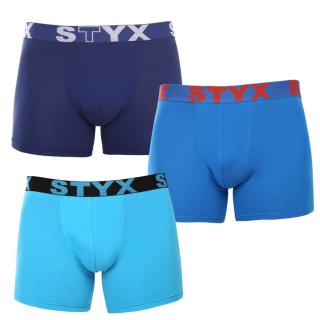 3PACK pánské boxerky Styx long sportovní guma vícebarevné  XL