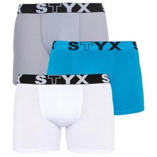 3PACK pánské boxerky Styx long sportovní guma vícebarevné  XXL