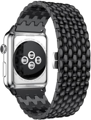 4wrist Ocelový tah s dračím vzorem pro Apple Watch 38/40/41 mm - Black