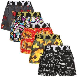 5PACK Dětské trenky Styx art sportovní guma vícebarevné  4-5 let