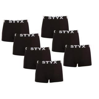 7PACK pánské boxerky Styx sportovní guma černé  XL
