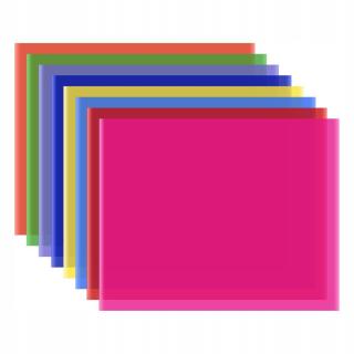 8 barev sada Průhledný Pet gelový filtr