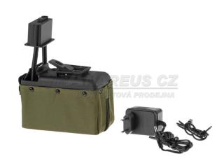 A&K Zásobník pro M249 1500 ran, elektrický, olivový