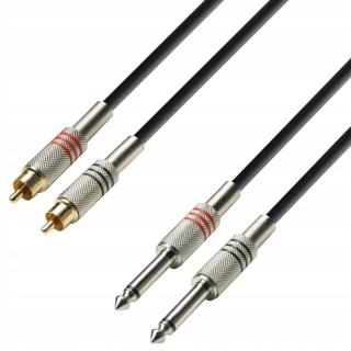 Adam Hall K3TPC Kabel Audio 2x Rca 2x Jack 6m