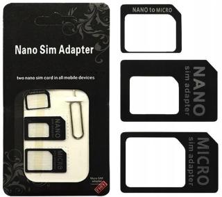 Adapter 4W1 micro Sim nano Sim Sim Klíč