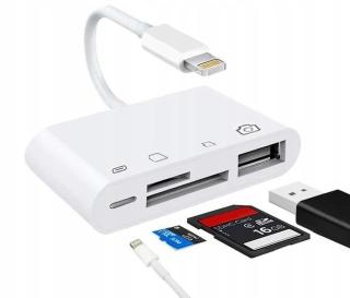 Adaptér čtečka karet lightning Sd microSD Usb Ipad