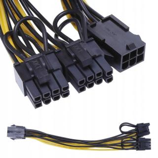 Adaptér Grafický adaptér 6PIN na 2x 8PIN Riser