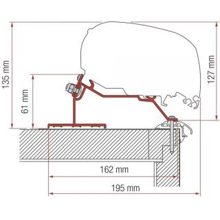 Adaptér Střecha karavanu - 600 cm