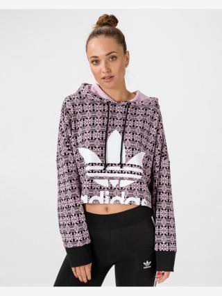 Adidas Originals Trefoil Allover Crop top Růžová Béžová
