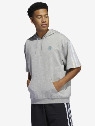 Adidas Performance Hoodie Mikina Šedá