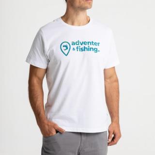Adventer Fishing Tričko White & Bluefin Velikost: XXL