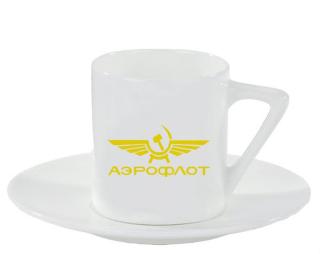 Aeroflot Espresso hrnek s podšálkem 100ml