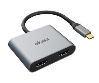 AKASA - adaptér Type-C na dual HDMI MST