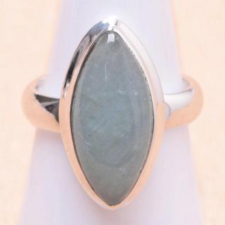Akvamarín prsten stříbro Ag 925 LOT24 - 51 mm , 5,2 g
