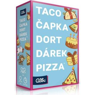 Albi Taco, čapka, dort, dárek, pizza