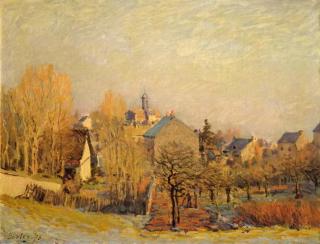 Alfred Sisley - Obrazová reprodukce Frosty Morning in Louveciennes, 1873,