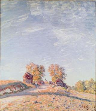 Alfred Sisley - Obrazová reprodukce Uphill Road in Sunshine, 1891,