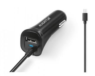 Aligator nab. do auta 2xUSB výstupem 2,4A, černá