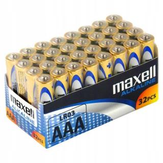 * Alkalická Baterie Maxell LR03 Aaa Výkonná 32ks