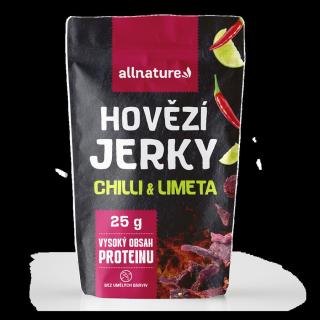 ALLNATURE BEEF Chilli & Lime Jerky sušené maso 25 g