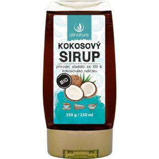 Allnature Kokosový sirup BIO přírodní sladidlo v BIO kvalitě 250 ml