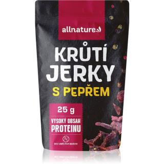 Allnature Krůtí jerky s pepřem sušené maso krůtí 25 g